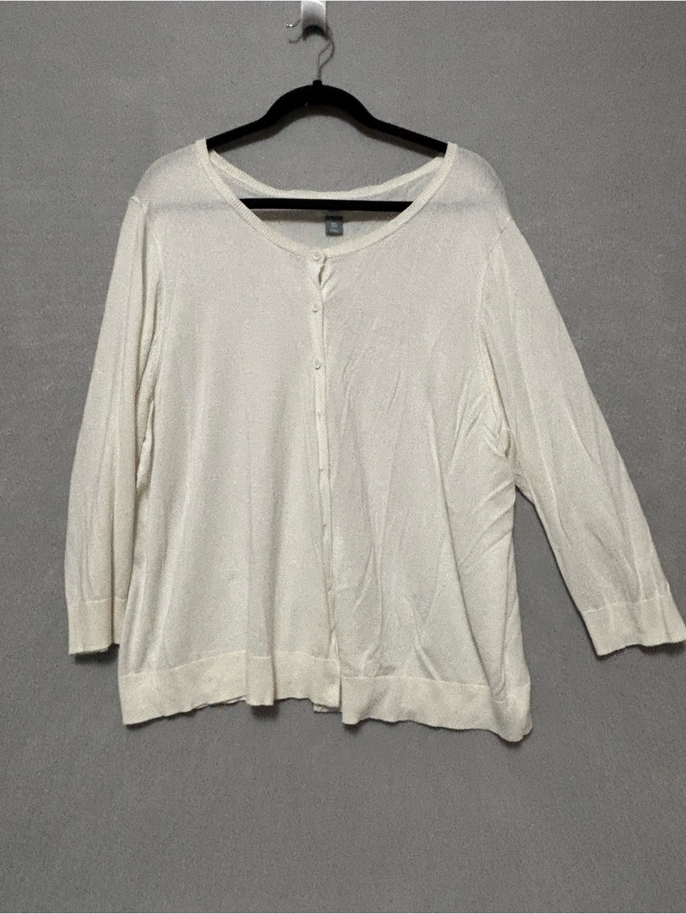 Old Navy Womens XXL White Button Front Cardigan Sweater Long Sleeve